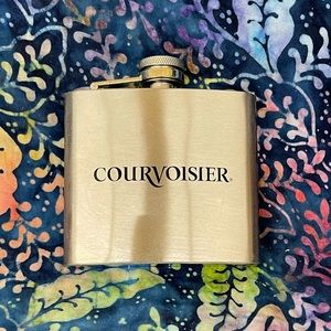 Courvoisier Cognac Stainless Steel 4 ounce hip flask